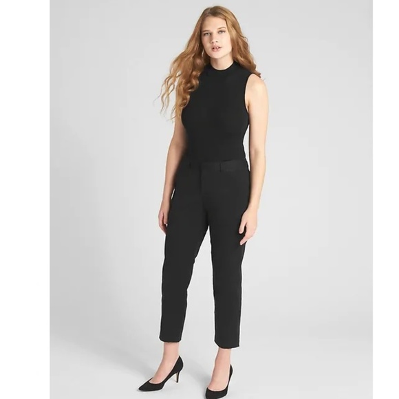 Gap Curvy Slim City Crop Pants 12 Black v489 - Picture 2 of 4